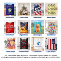 Couverture en polaire personnalisée OEM avec impression numérique 3D par sublimation, design sur mesure, couverture blanche personnalisée avec logo