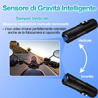 Cámara de Acción para Moto con WiFi, Estabilización Giroscópica, Grabación de 7 Horas, 1080P HD, Gran Angular de 120°, Resistente al Agua IP66, Micro SDXC, CMOS