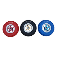 Roue en caoutchouc tout-terrain de 200x50mm avec pneus colorés noirs, rouges et bleus de 8 pouces adaptés aux planches d'alpinisme électriques