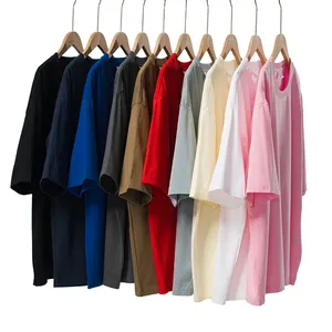 사용자 정의 Tshirt 100% 프리미엄 순수 코튼 드롭 어깨 대형 T 셔츠 유기농 코튼 남성 통기성 T 셔츠
