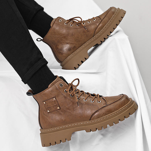 <span class=keywords><strong>Botas</strong></span> <span class=keywords><strong>de</strong></span> Otoño para <span class=keywords><strong>Hombre</strong></span>, Nuevas, <span class=keywords><strong>de</strong></span> <span class=keywords><strong>Cuero</strong></span> Genuino, Impermeables, Deportivas, Retro, Británicas, para Senderismo y Trabajo al Aire Libre - Product Image 3