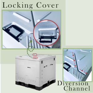 Sữa Nước ép Rượu Vang Bia Giấm Sữa chua Nước sốt cà chua Dầu 1000L IBC Liner Bền bỉ Có thể gấp gọn Bình chứa chất lỏng bằng nhựa IBC Bình chứa nước - Product Image 3