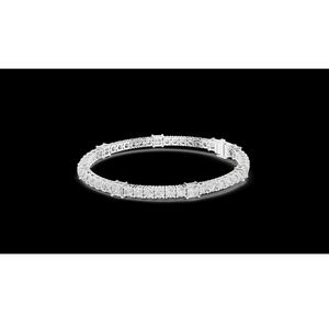 Bracelet tennis en diamant éternel en or rose, fabriqué en argent sterling, classique, intemporel, luxueux, brillant, cadeau pour femme, fête - Product Image 3