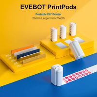 Imprimante 3D à jet d'encre portable Evebot Printpods pour aliments, vêtements, cuir, bois, plastique, verre, bouteille, câble, carte, logo, image, lettres