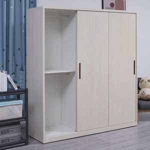 ตู้เสื้อผ้าเหล็ก4ประตูแบบทันสมัยพร้อมที่จับตู้เก็บเสื้อผ้าในบ้านพิมพ์ลายเฟอร์นิเจอร์ห้องนอน - Product Image 3