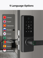 Serrure de porte électronique intelligente Tuya avec caméra de visiophone, écran HD, empreinte digitale, mot de passe, entrée sans clé, contrôle par application cloud, 100 empreintes digitales