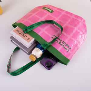 Bolsa de asas tejida de PP personalizada Material respetuoso con el medio ambiente Bolsa de compras tejida de PP de gran capacidad <span class=keywords><strong>Reusa</strong></span> ble - Product Image 5