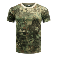 Uniforme grenouille camouflage pour homme T Shirt en maille à manches courtes Uniformes de vêtements tactiques Chemise d'entraînement en coton zippé