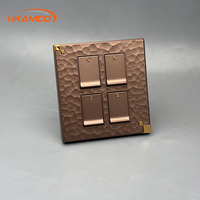 Interrupteurs muraux décoratifs de luxe en métal et PC durables 16A 250V