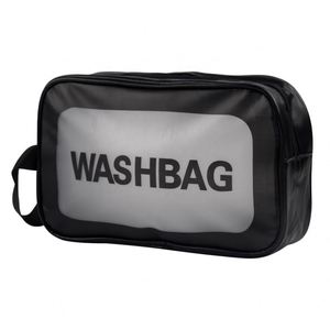 Portable <b>Transparent</b> Frosted Pvc <b>Makeup</b> Custom Waterproof Travel Toiletry <b>Bag</b> - Product Image 4