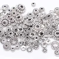 Perles d'espacement rondes en métal pour la fabrication de bijoux DIY, bracelets, colliers, boucles d'oreilles, accessoires, vente en gros en vrac
