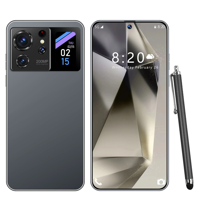 S24 Ultra Secondary Screen HD LTE French Android 8.1 Smartphone Unlocked Dual SIM Card 5G 6.8" 120Hz Mobile Phone