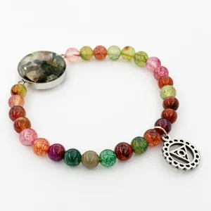 stainless steel accessories Chipped Stone and resin ornament turquois tourmaline goldstone Natural Stone bracelets