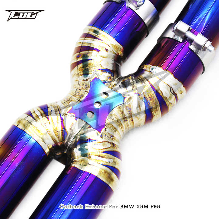 OBM Titanium Catback Exhaust Pipes for BMW X5M/X6M F95/F96/LCI 4.4TT