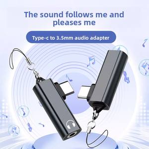 Adaptateur audio USB Type-C mâle vers 3,5 mm femelle avec blindage tressé pour appareils mobiles <span class=keywords><strong>iPhone</strong></span> et Android - Product Image 2