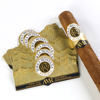 Autocollant adhésif personnalisé avec logo en relief, étiquette de marque privée pour cigares ou parfums, fabriqué à partir de bandes personnalisées pour cigares.