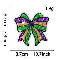 Patchs brodés à sequins motif carte américaine, badges en tissu thermocollants avec logo cowboy, appliques DIY pour vêtements