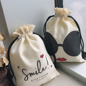 Pochette cadeau en lin de haute qualité avec logo personnalisé imprimé à l'écran, petite pochette à cordon - Product Image 2
