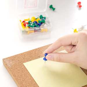 Deli Colored T Shape Push <b>Pins</b> 35 Pieces Per Box Office Stationery Thumb Tacks For Paper Fixing - Product Image 4