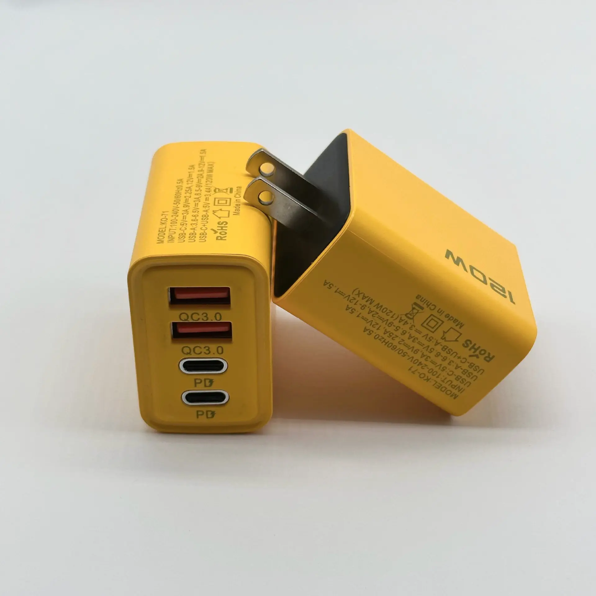 prise américaine jaune