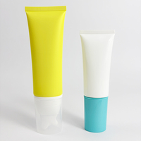 Tube de massage vide avec applicateur en céramique rotatif sur capuchon ON/OFF pour crème pour le cou, crème pour les yeux, emballage cosmétique en tube souple