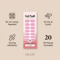 Bandes de gel UV sans lampe Huizi, autocollantes, pour ongles en gel durcissant à l'air, sans lampe, pour French manucure