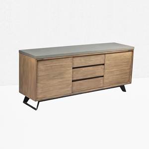 Gabinete de almacenamiento multifuncional industrial minimalista moderno VN OEM con encimera de cemento y gabinete de madera de acacia - Product Image 1