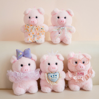 Jolie peluche cochon rose de 15 cm, douce, taille paume, pour la vente en gros, les magasins de cadeaux et les commandes d'importateurs