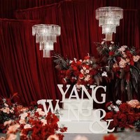 Nouveaux accessoires de décoration pour cérémonies de mariage, lustre décoratif pour salle de mariage d'hôtel, luminaire suspendu pour bar à glace