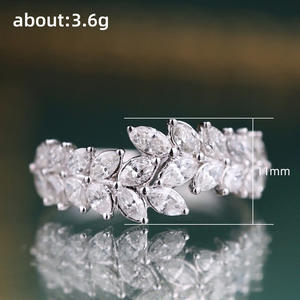 Bague en diamant naturel taille marquise pour femme F1728, style classique de fiançailles pour elle - Product Image 5