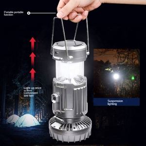2024 New Arrivals 4 in 1 Usb Rechargeable Portable <b>Table</b> Camping Light Solar With Power Banks for Outdoor Foldable Fan - Product Image 3