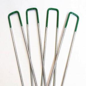 Clavos para Césped en Forma de U con Recubrimiento en Polvo Verde, Anticorrosivos, para Jardinería - Product Image 3