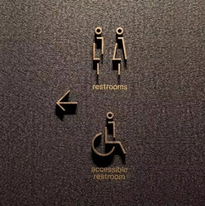 Tùy chỉnh kim loại hiện đại bathroomindicator gần Kim Loại Nhà Số cửa signand số tấm tùy chỉnh cửa tấm loại - Product Image 3