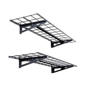 عبوة <span class=keywords><strong>2</strong></span> × 1 قدم مثبّت على الجدار للخدمة الشاقة ، أرفف تخزين عائمة بسعة تحميل <span class=keywords><strong>4</strong></span> أرفف سوداء - Product Image 1