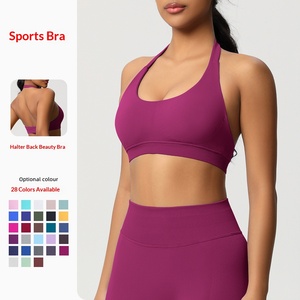 Custom Seamless Sports Beauty Back High-strength Sports Bra Breathable Knitted Neck Bra Fitness <strong>Clothes</strong> Yoga <strong>Clothes</strong> <strong>for</strong> Women - Product Image 1