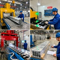 Pièces en aluminium de la série 6000 usinées sur commande par CNC 5 axes, extrusion, poinçonnage, pliage, découpe, soudage, dessin direct de l'usine chinoise