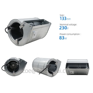 Ventilador centrífugo de refrigeración para equipos de petróleo, de doble entrada, con rodamientos de bolas, ebmpapst D4E133-AA01-44, 230V CA, 66W, 0.29A, 1170 RPM - Product Image 2