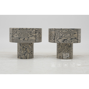 Premium Quality <b>Small</b> Round Table Coffee Living Room Black and Gray Classic Wood Coffee Table With Drawer Table Coffee Living - Product Image 3