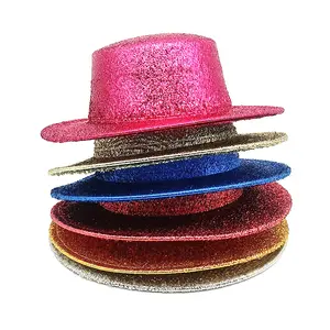 도매 반짝이 파우더 탑 햇 카니발 공연 재즈 링컨 모자 마술사 모자 파티 소품