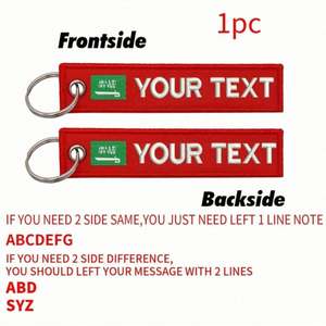 Porte-clés en tissu personnalisé avec logo, étiquette de bagage brodée, tirette de fermeture éclair pour motos – Vente en gros - Product Image 6