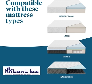 Cimici dei letti dell'hotel impermeabile Anti acaro della polvere tessuto in poliestere impermeabile regolabile telaio del letto elettrico coprimaterasso - Product Image 4