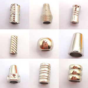 Boucle antidérapante filetée en plastique argenté, corde en ABS électroplaqué, ajustement de la capuche, stoppeurs de serrage pour sac - Product Image 4