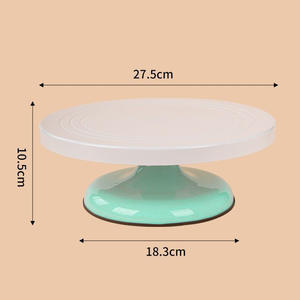 แท่นหมุนเค้กปรับระดับได้ตามหลักสรีรศาสตร์ สำหรับการแต่งดอกไม้ด้วยหัวบีบอย่างแม่นยำ และงานตกแต่งเค้ก<span class=keywords><strong>งาน</strong></span>แต่ง<span class=keywords><strong>งาน</strong></span>ระดับมืออาชีพ - Product Image 1