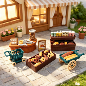 Miniaturas de Alimentos, Bebidas e Lanches de Alta Qualidade para Acessórios de Casa de Bonecas, Móveis em Miniatura, Mesa, Cadeira, Armário e Decorações - Product Image 2