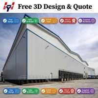 Edificio de Almacenamiento Prefabricado de Acero, Estructura Metálica Resistente, Centro de Distribución Industrial, Fábrica