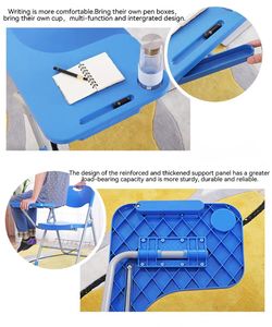 Modern taşınabilir öğrenci katlanır sandalye yazı tahtası kitaplık okul ofis toplantıları için dayanıklı istiflenebilir eğitimler - Product Image 5