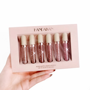 <span class=keywords><strong>Gloss</strong></span> à lèvres mat <span class=keywords><strong>rose</strong></span> en tube carré de 6 pièces, à base d'huile minérale, imperméable, non décolorant, non tachant, nourrissant, hydratant, <span class=keywords><strong>nacré</strong></span> - Product Image 1