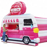 Carrito de Helados Inflable Gigante, Puesto de Comida Inflable Grande con Modelo de Helado para Eventos al Aire Libre y Carnavales