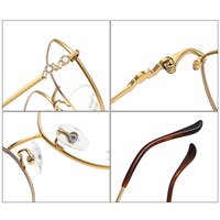 Lujo ultraligero hecho a mano Lunette gafas moda puro ojo gafas titanio gafas mujeres anteojos marcos con diamante