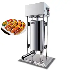 Máquina para hacer salchichas eléctrica automática pequeña, maquinaria de llenado de salchichas, embutidora eléctrica de salchichas